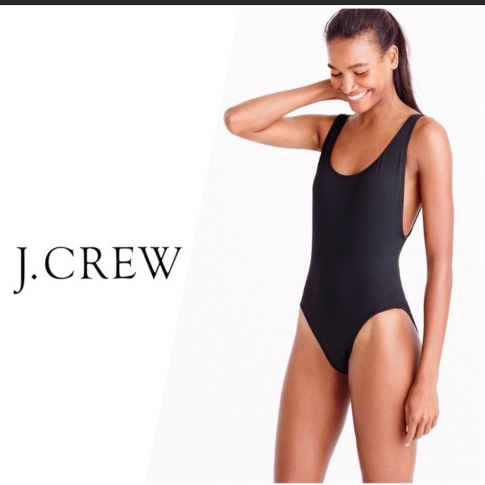 NWT J. Crew Plunging Scoopback One-Piece Swimsuit